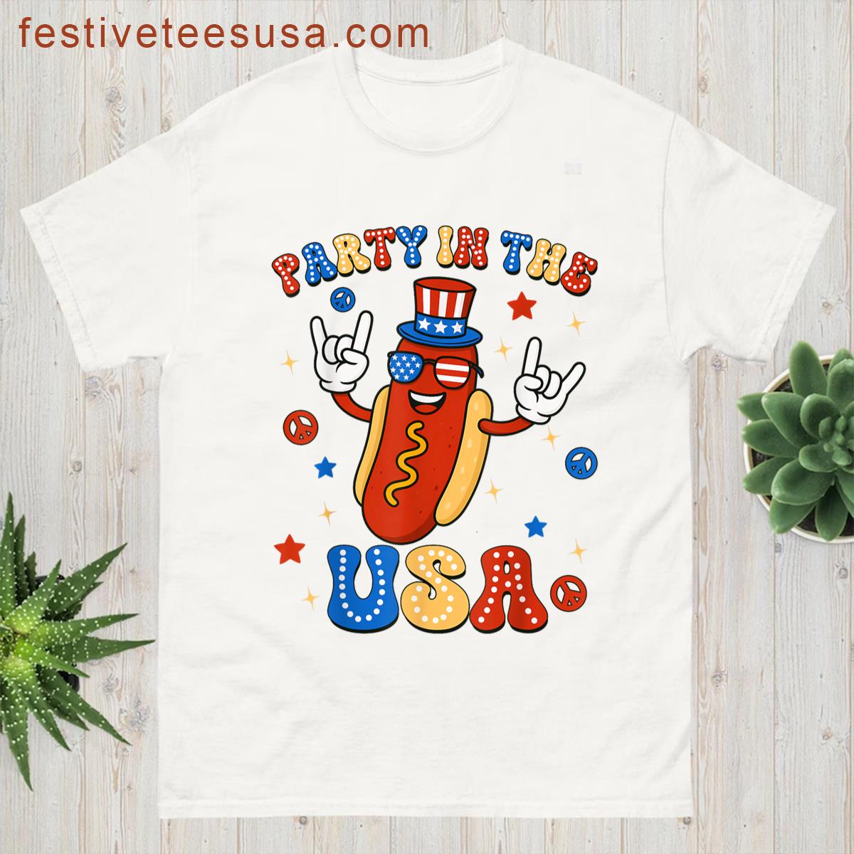 4th Of July Hotdog Lover Tee T-shirt