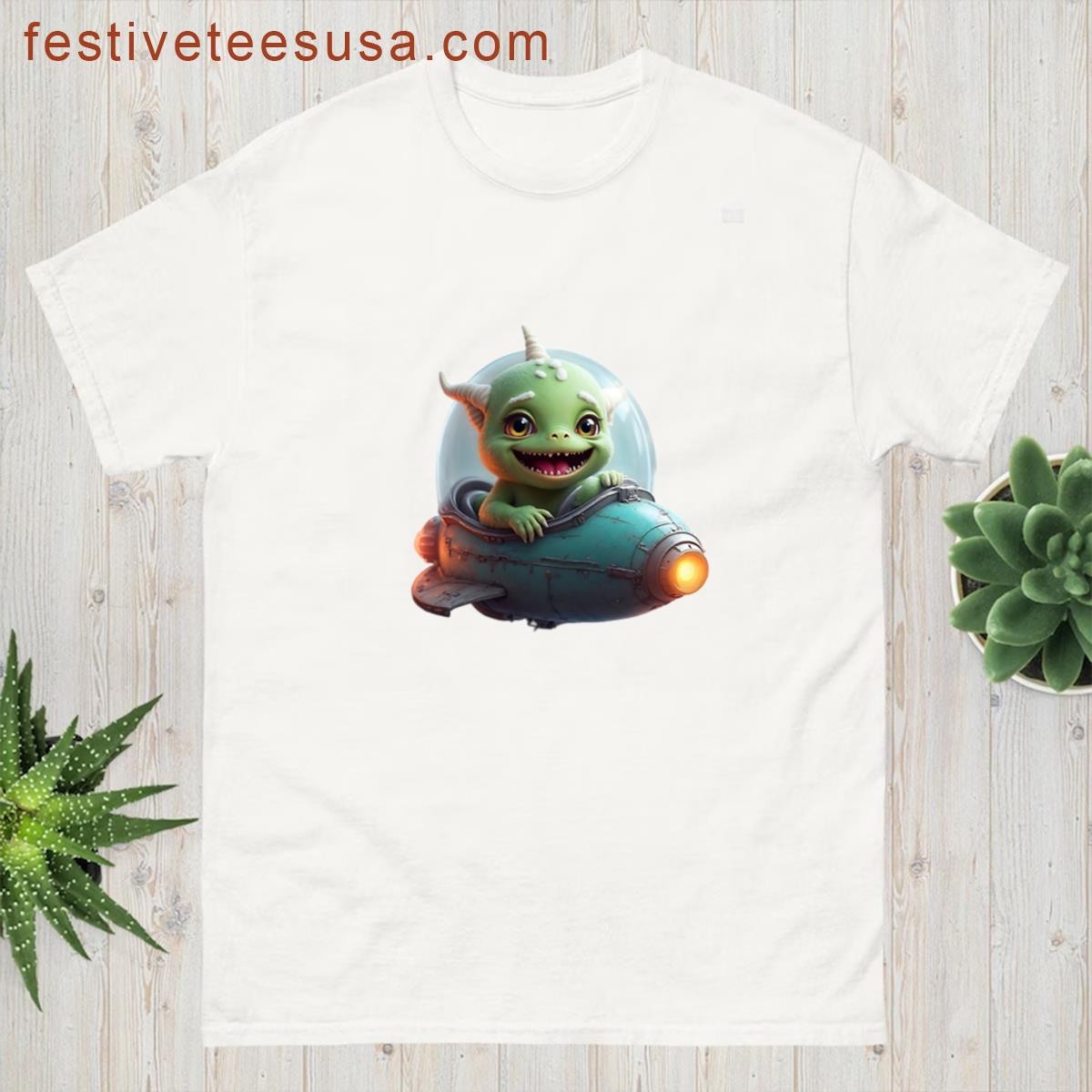Alien Baby Cartoon T-shirt