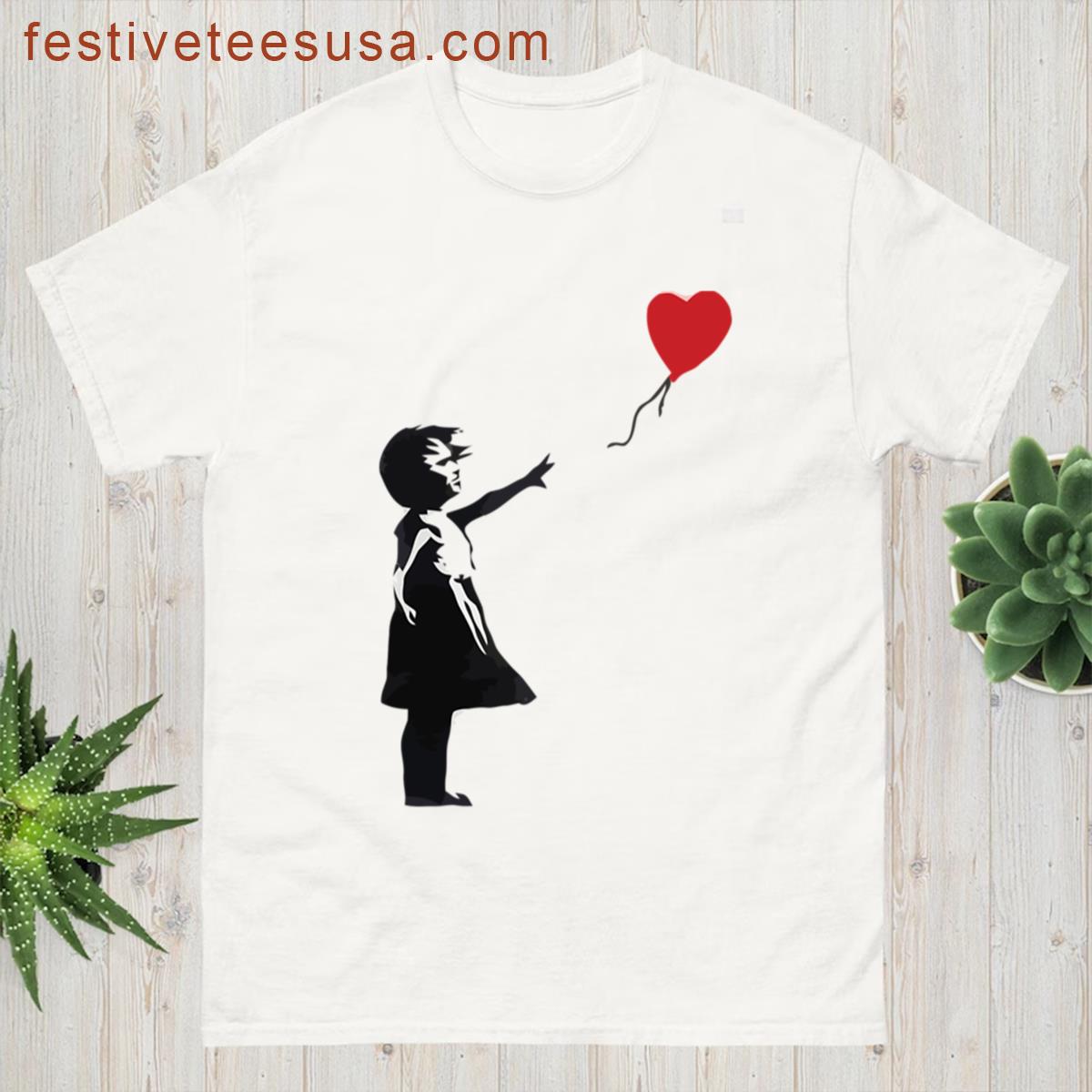 Banksy Girl With Balloon Graphic T-shirt
