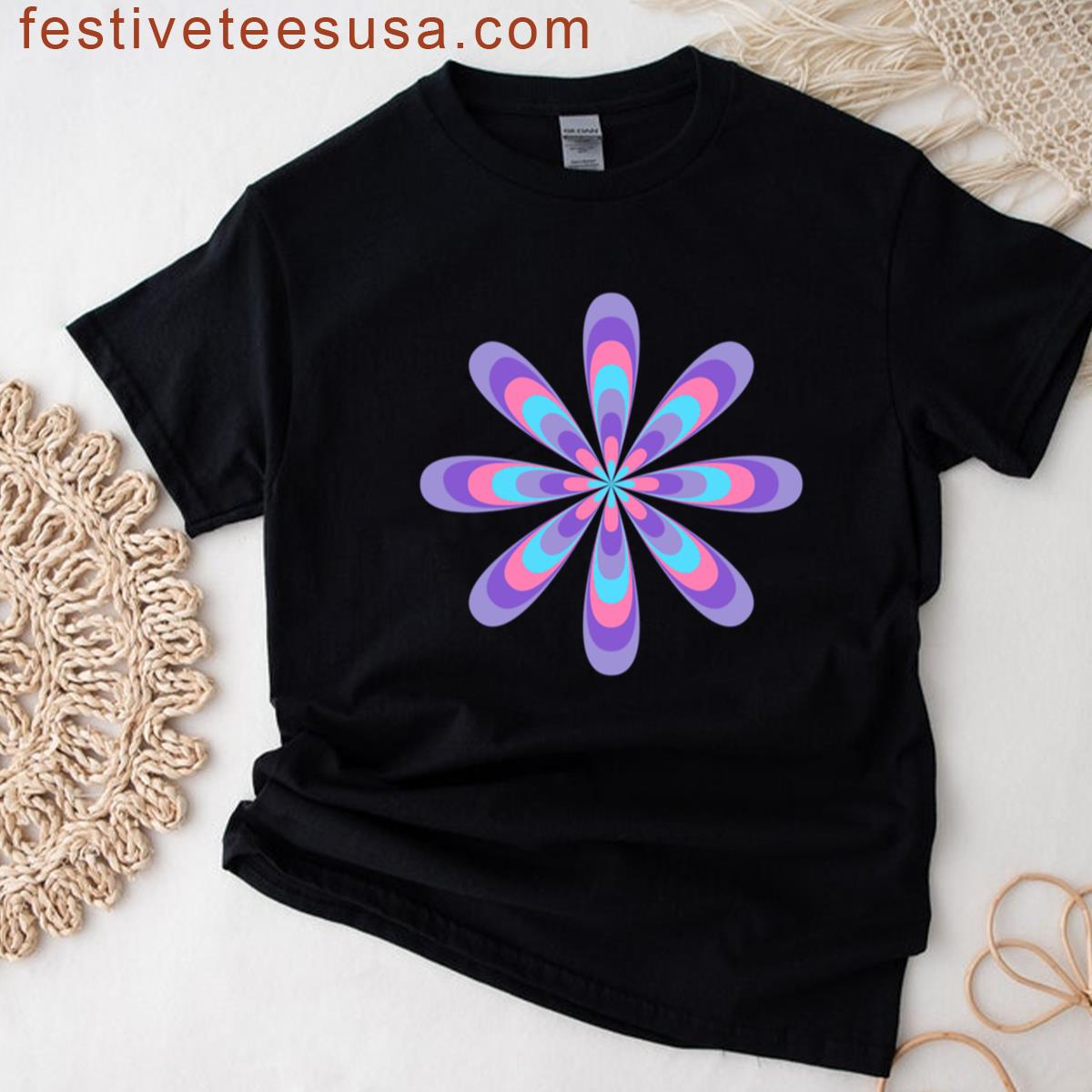 Blue Daisy Casual T-shirt