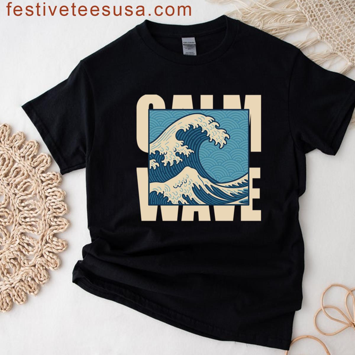Calm Wave Japanese Art T-shirt