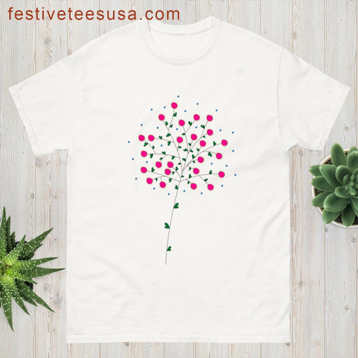 Colorful Floral Design Stylish T-shirt