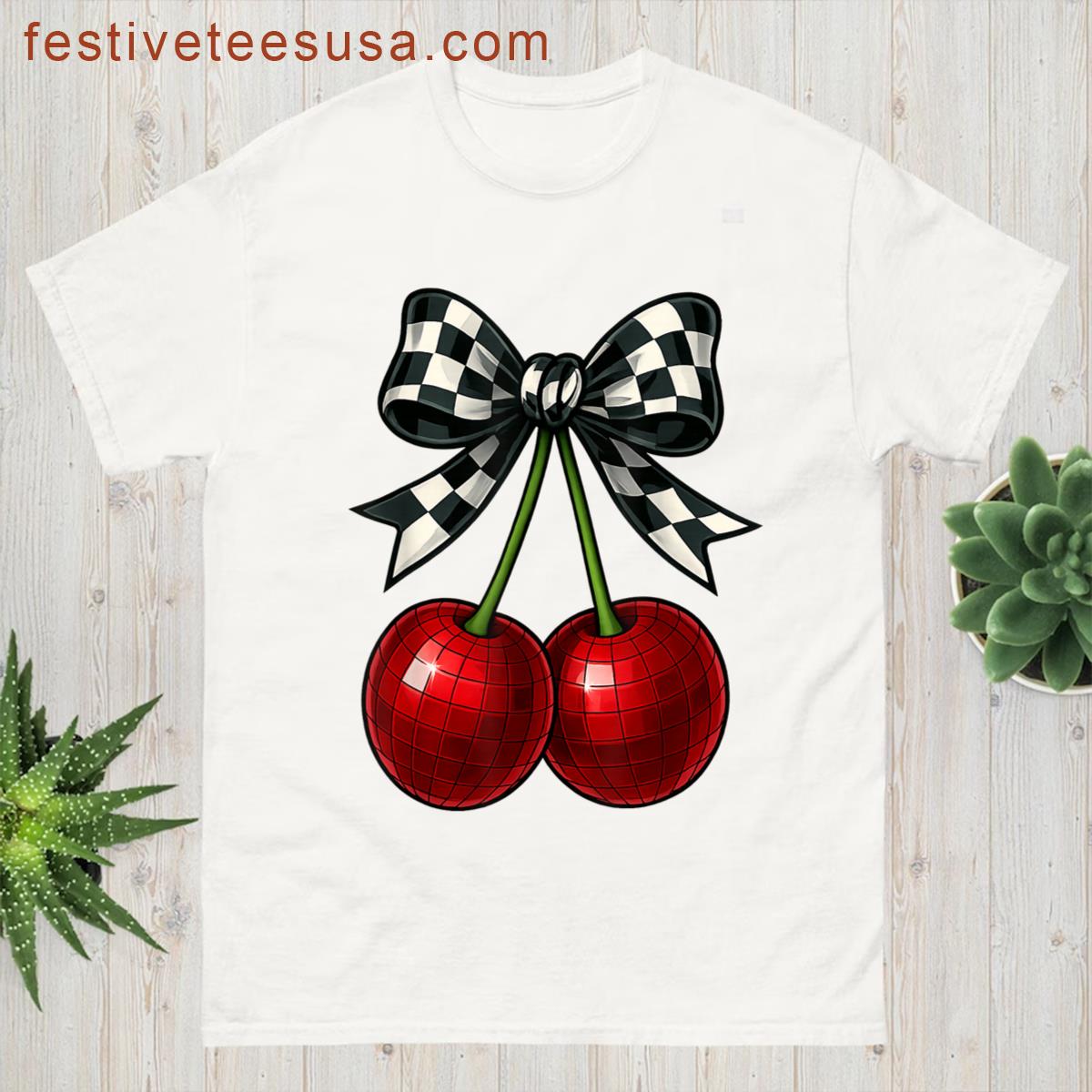 Coquette Cherry Tee For Female Fashion T-shirt