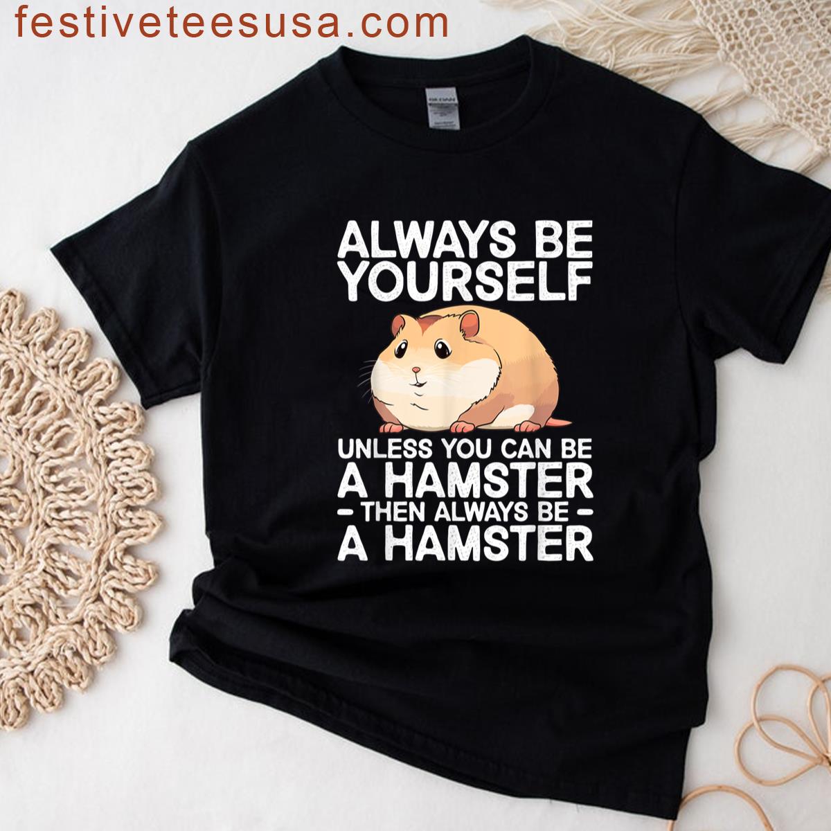 Cute Hamster Graphic Tee For Men Women Kids T-shirt