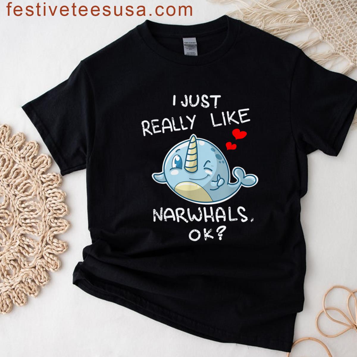 Cute Narwhal Costume Tee For Fans T-shirt