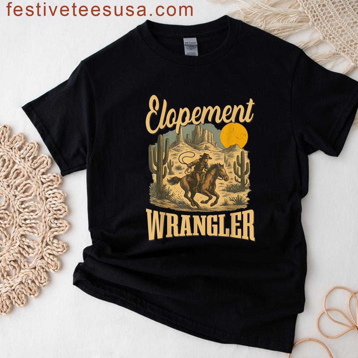 Elopement Wrangler Design T-shirt