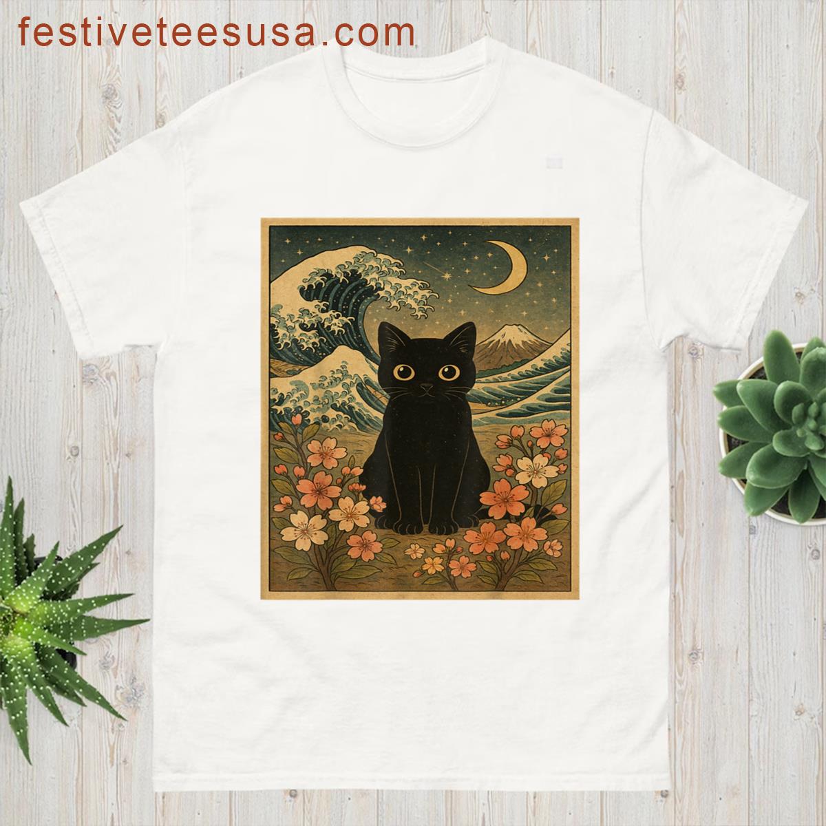 Funny Cat Art For Men Women T-shirt