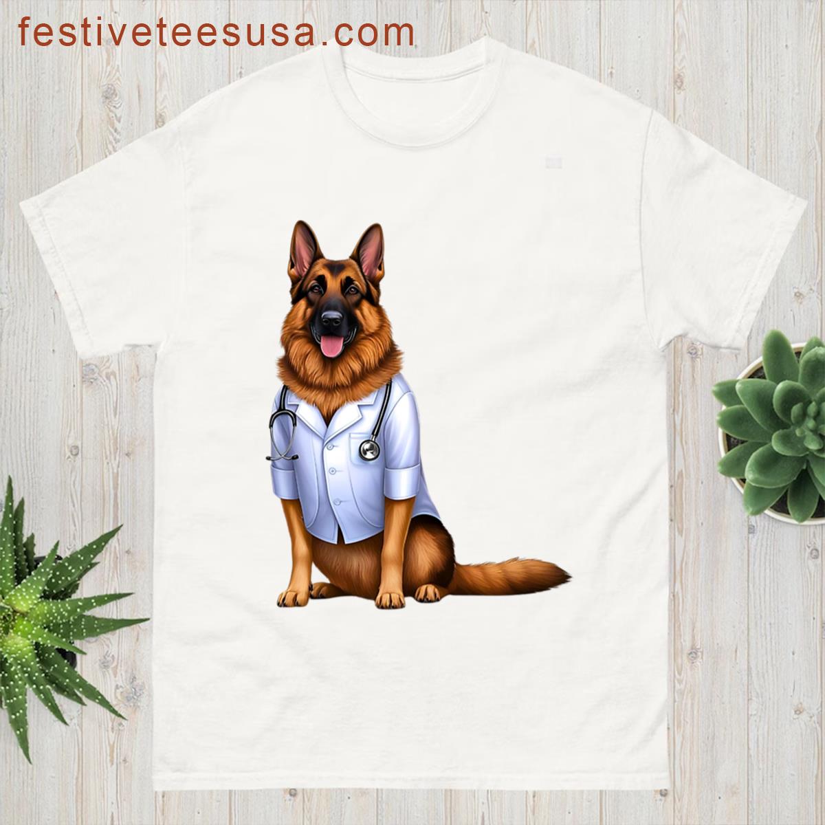 German Shepherd Art For Dog Lovers T-shirt