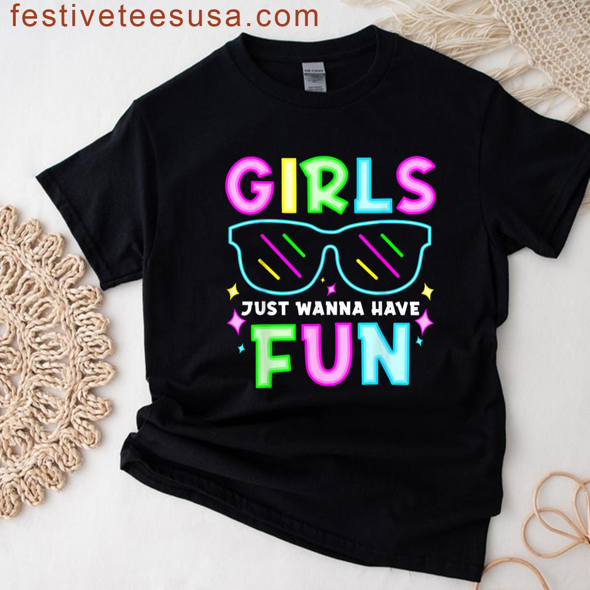 Girls Fun 80s Retro Tee T-shirt