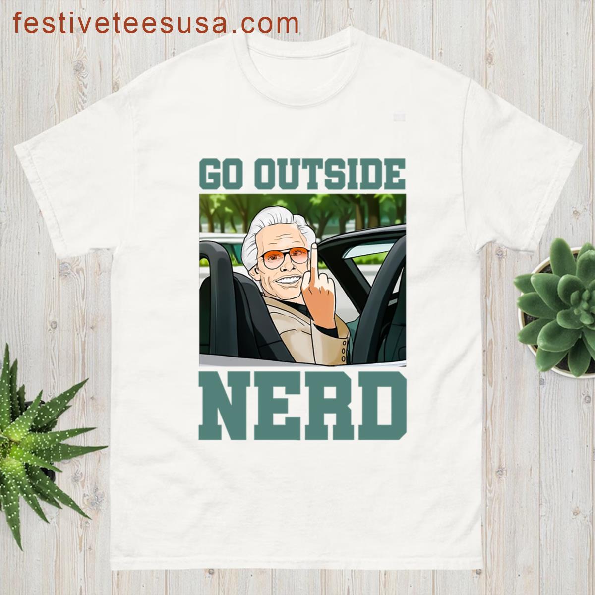 Gour Nerd Uncle Casual Wear T-shirt