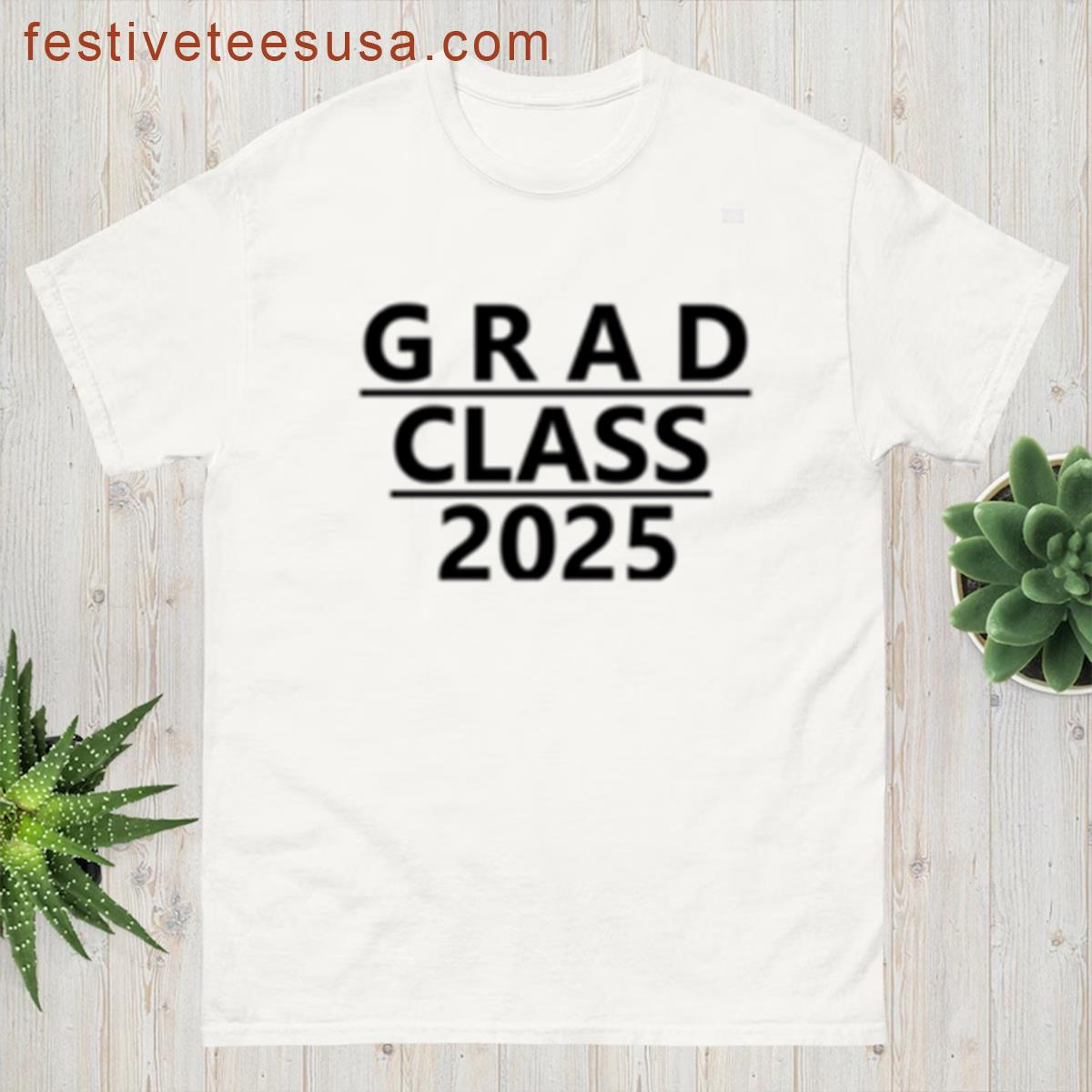 Grad Class 2025 School Spirit T-shirt