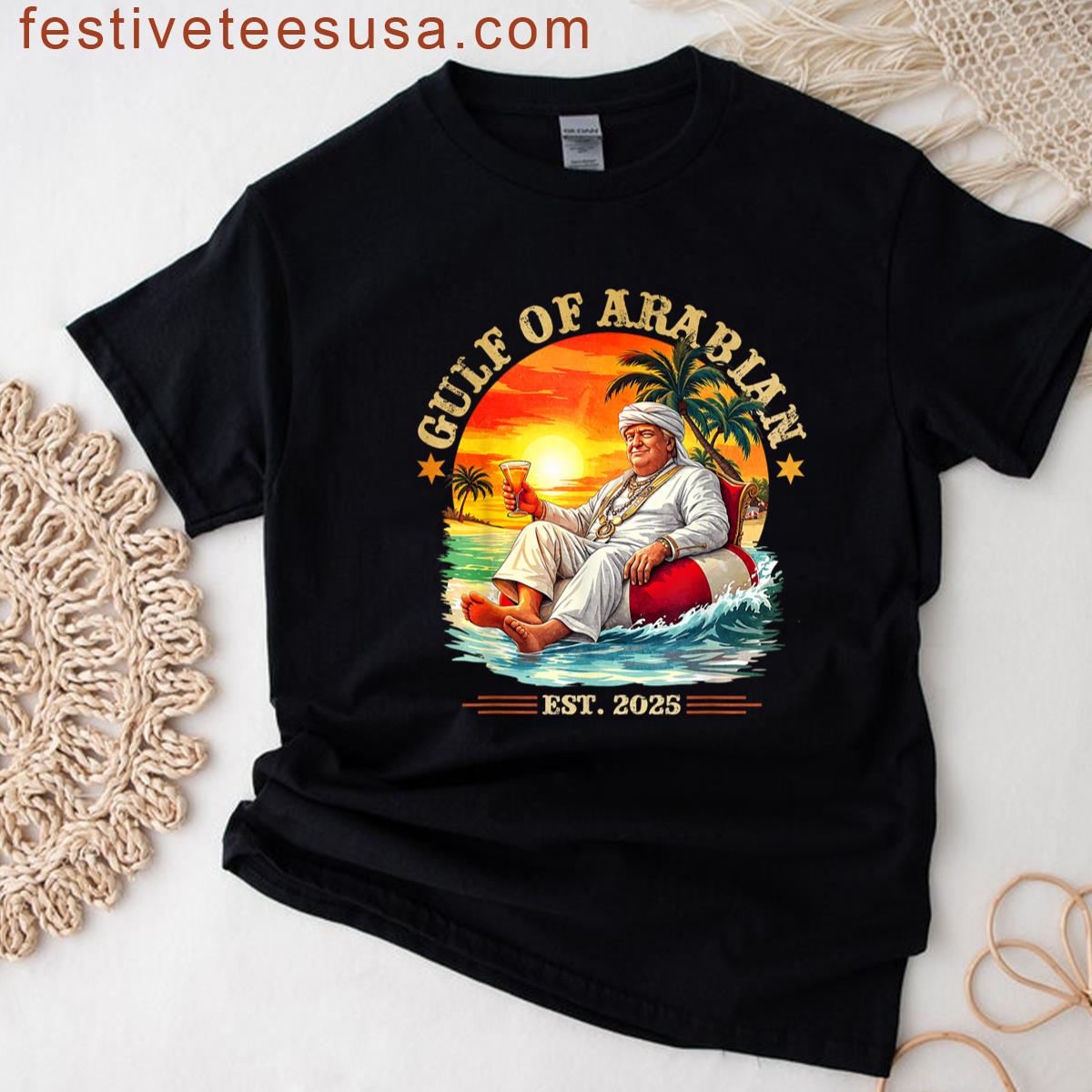 Gulf Arabian Vintage Trump Humor T-shirt