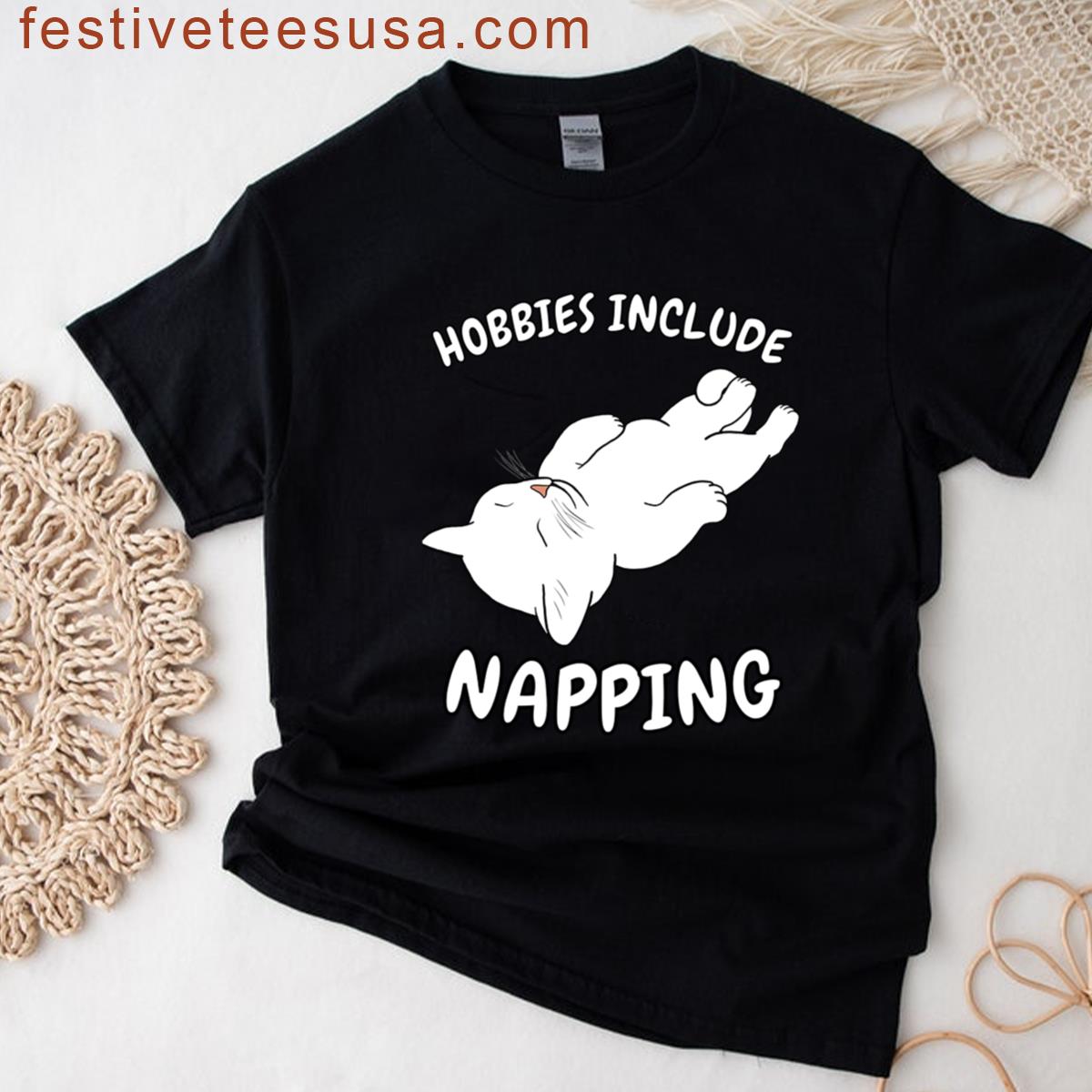 Hobbies Include Napping Cat T-shirt
