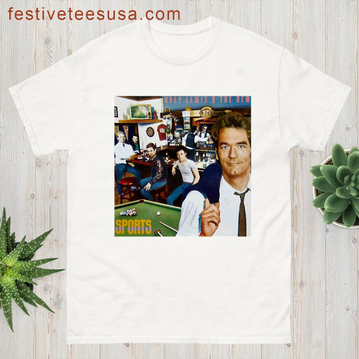 Huey Lewis Music Graphic Apparel T-shirt