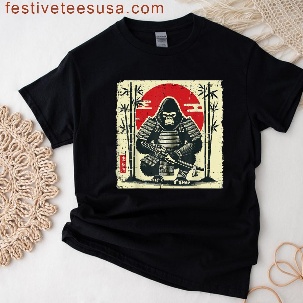 Japanese Samurai Design Men Women T-shirt