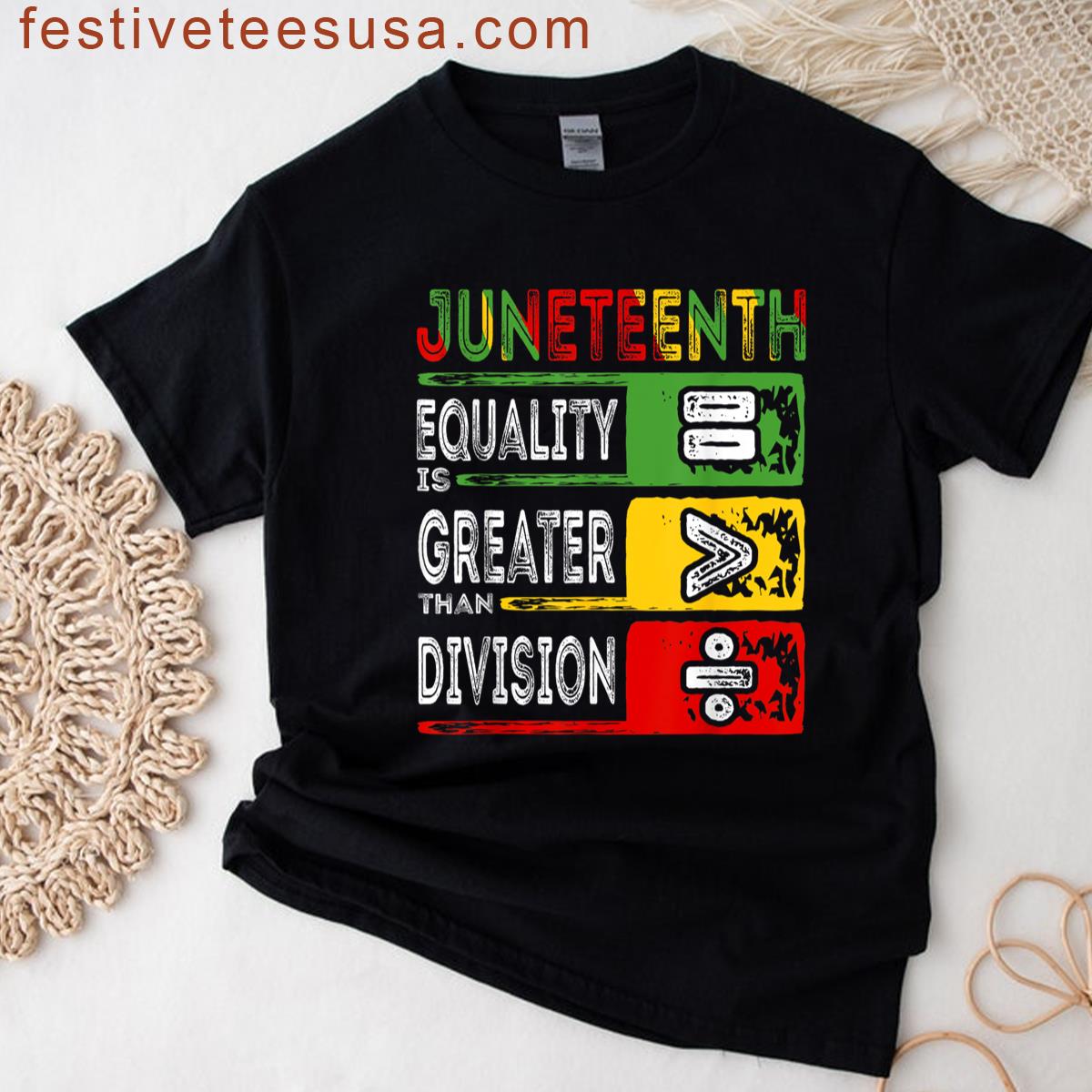 Juneteenth Greater Than Unity Apparel T-shirt