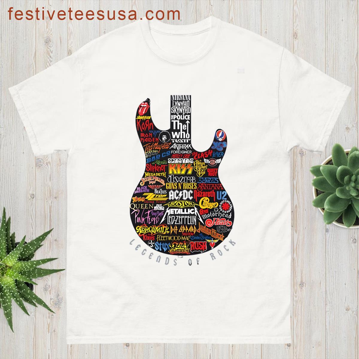 Legends Of Rock Vintage Style T-shirt