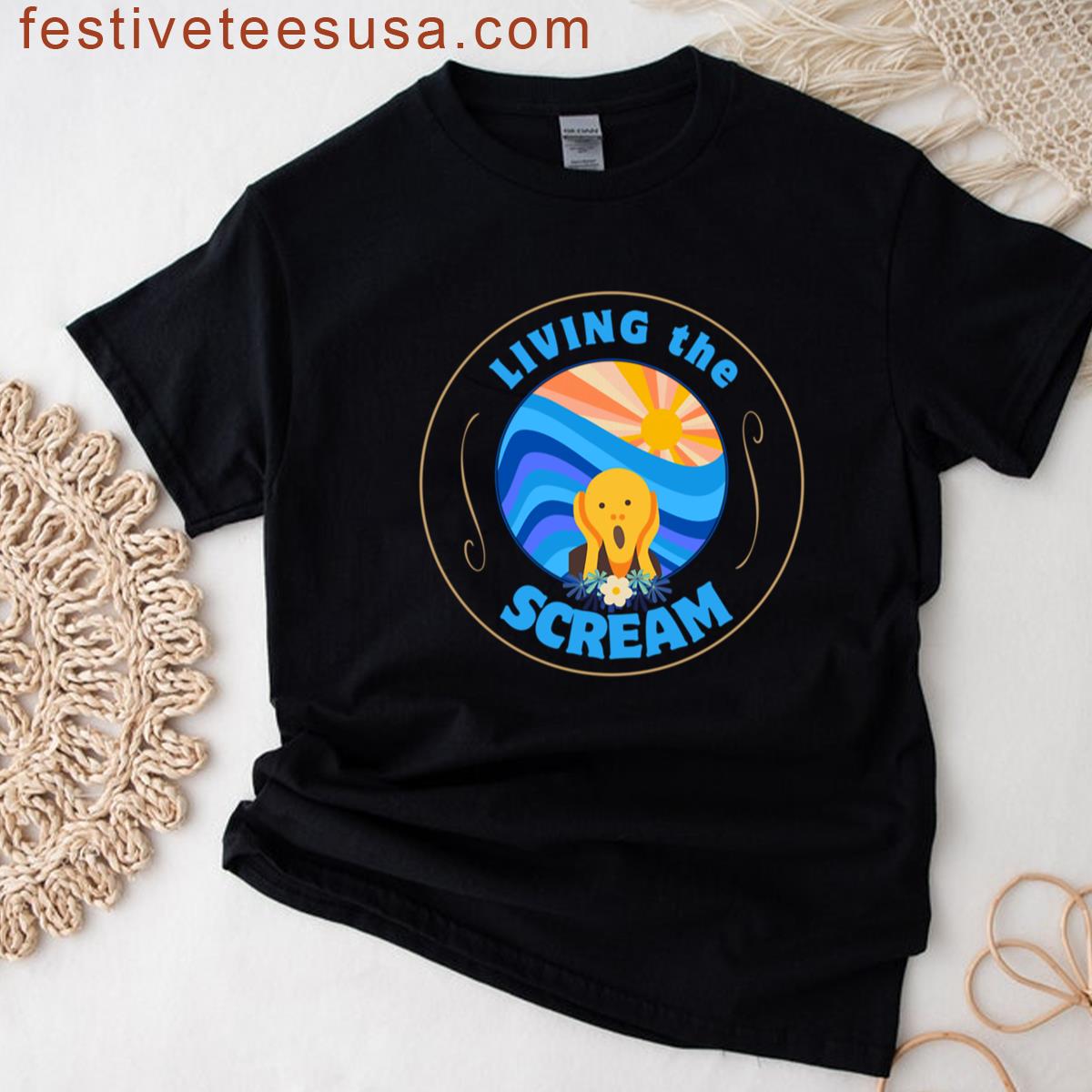 Living The Scream Unique Design T-shirt