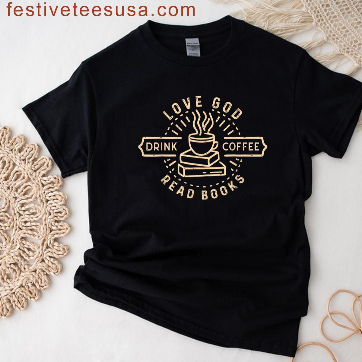 Love Drink Read Books Tee T-shirt