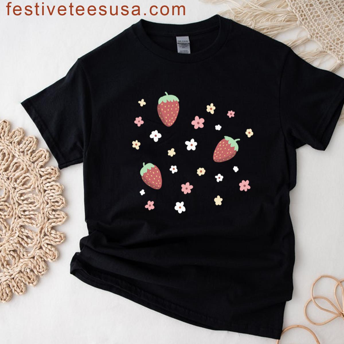 Strawberry Floral Tee T-shirt