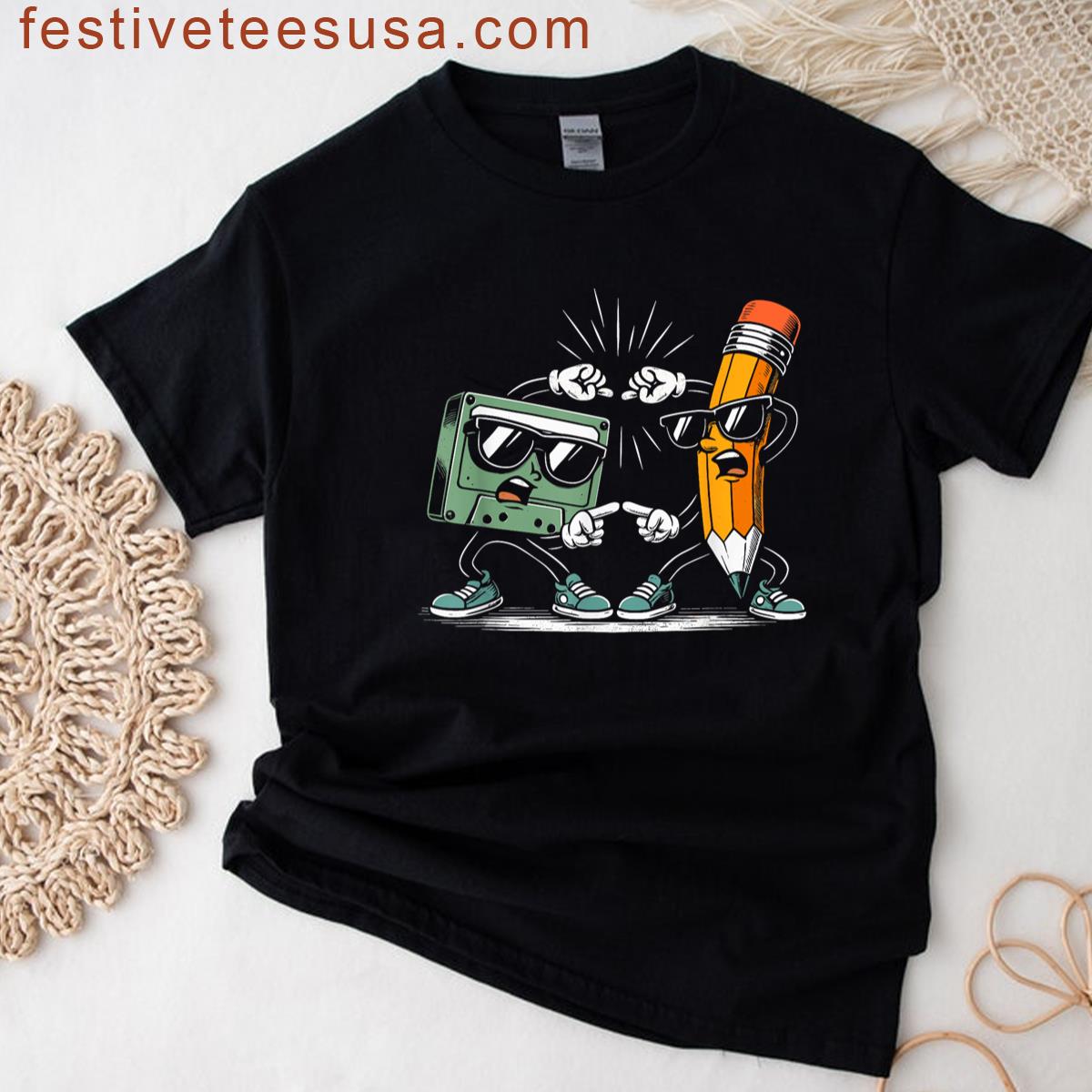 Vintage Cassette Funny Design For All T-shirt