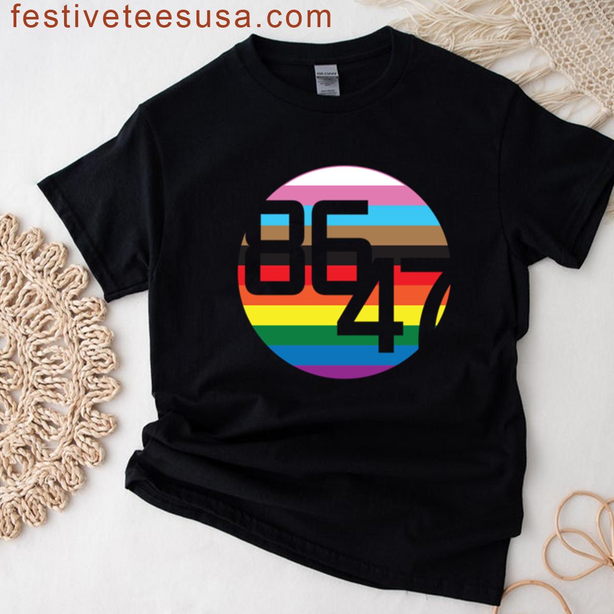 8647 Lgbtq Dot Oversized T-shirt