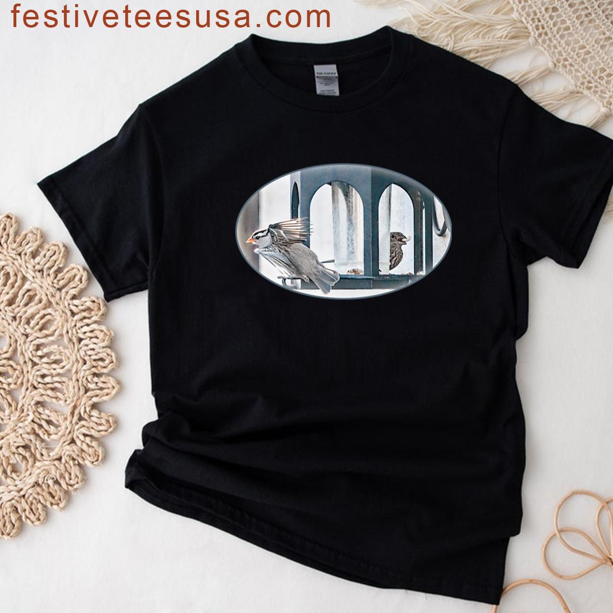 Activity At The Bird Feeder T-shirt