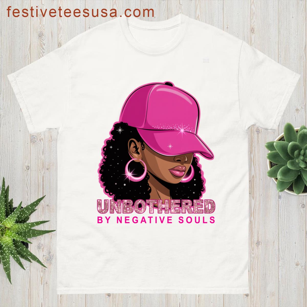 African American Afro Queen Sassy Black Woman Unbothered T-shirt
