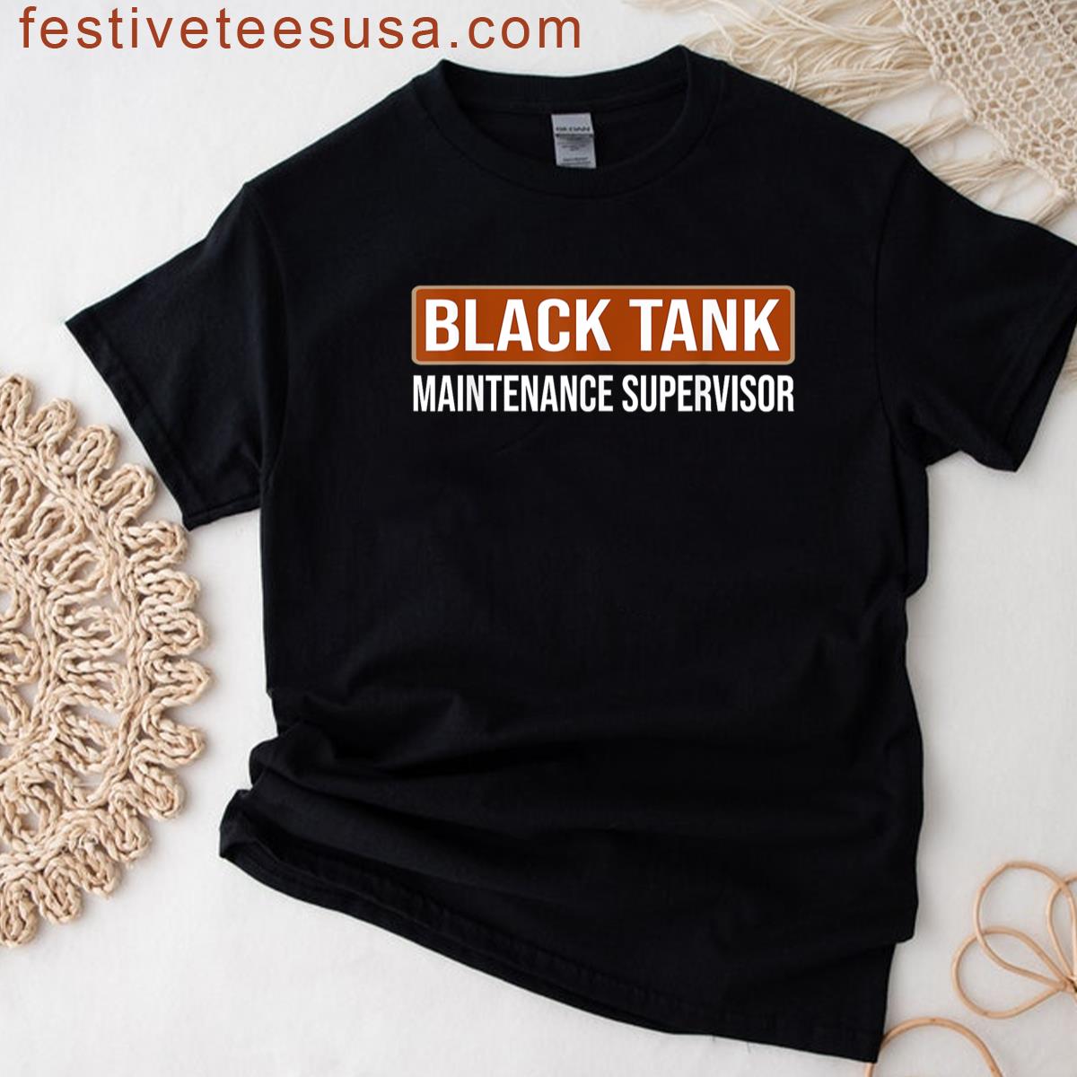 Black Tank Maintenance Supervisor Funny Fathers Day T-shirt