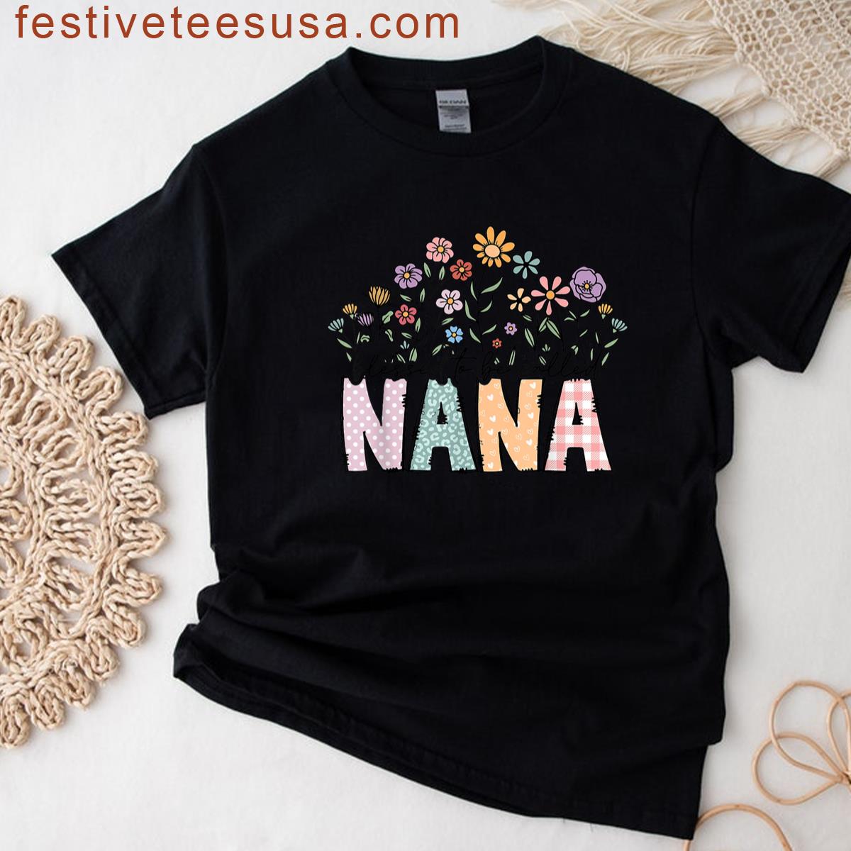 Blessed To Be Called Nana Floral Mothers Day T-shirt