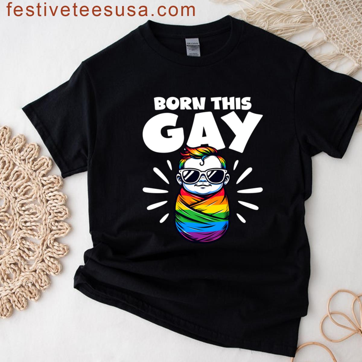 Born This Gay Lgbtqa Gift Oversized T-shirt