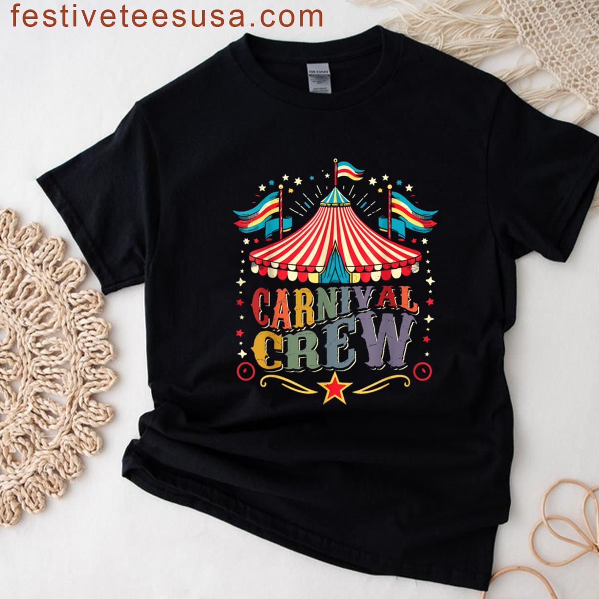 Carnival Crew Funny Circus Staff Costume Circus Theme Party T-shirt
