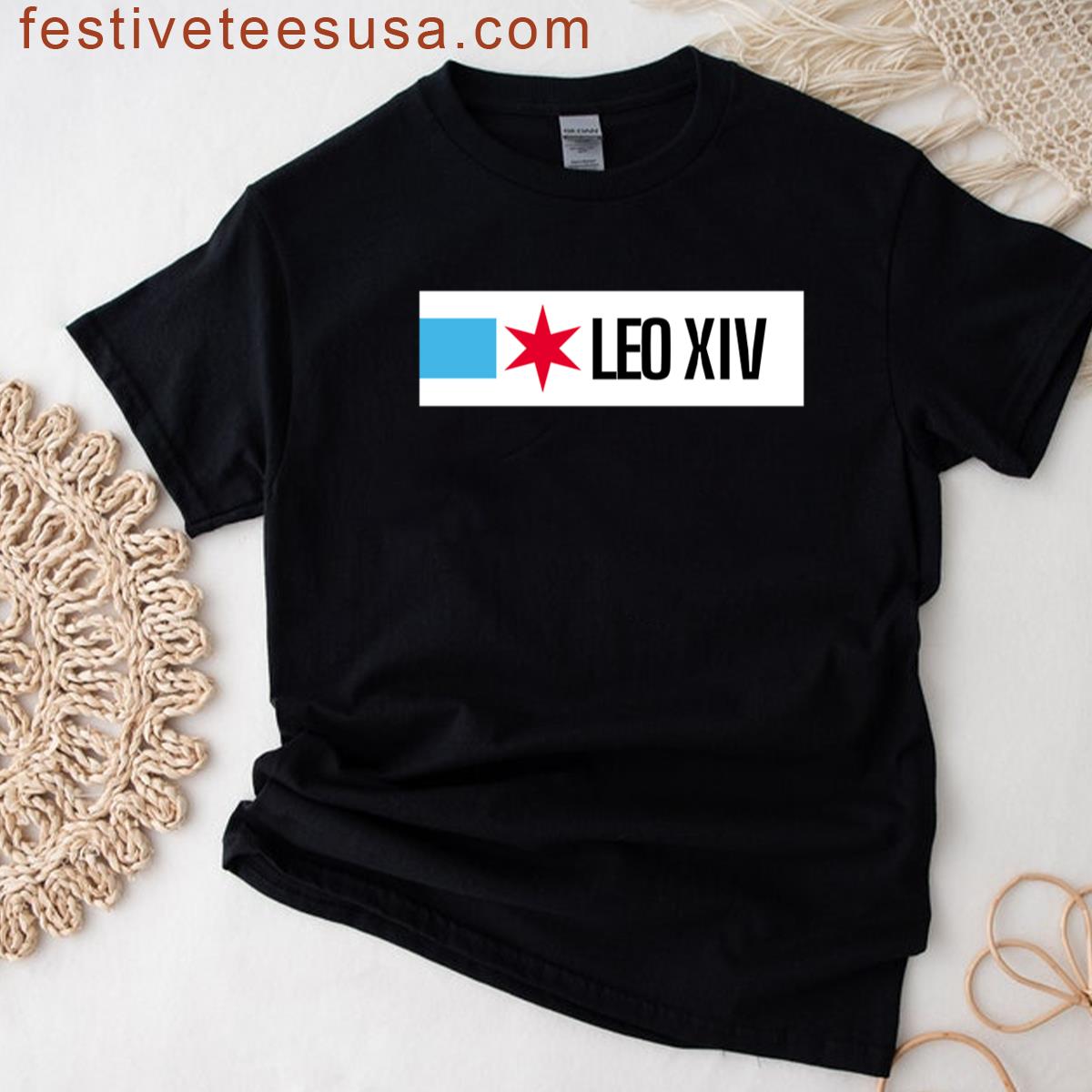 Chicago Logo Pope Leo Xiv Oversized T-shirt
