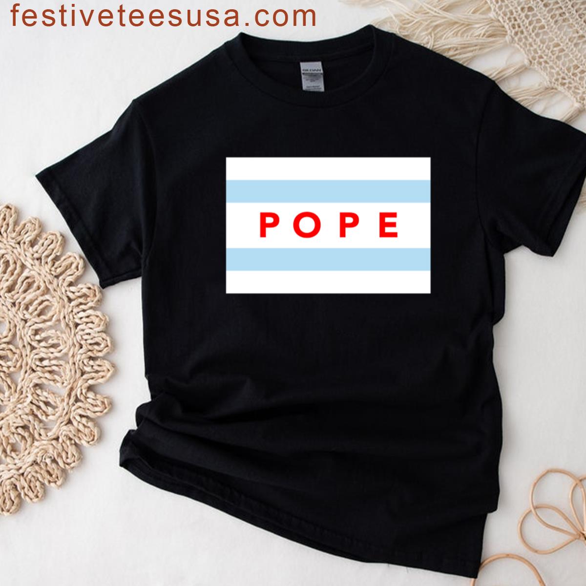 Chicago Pope Flag Oversized T-shirt