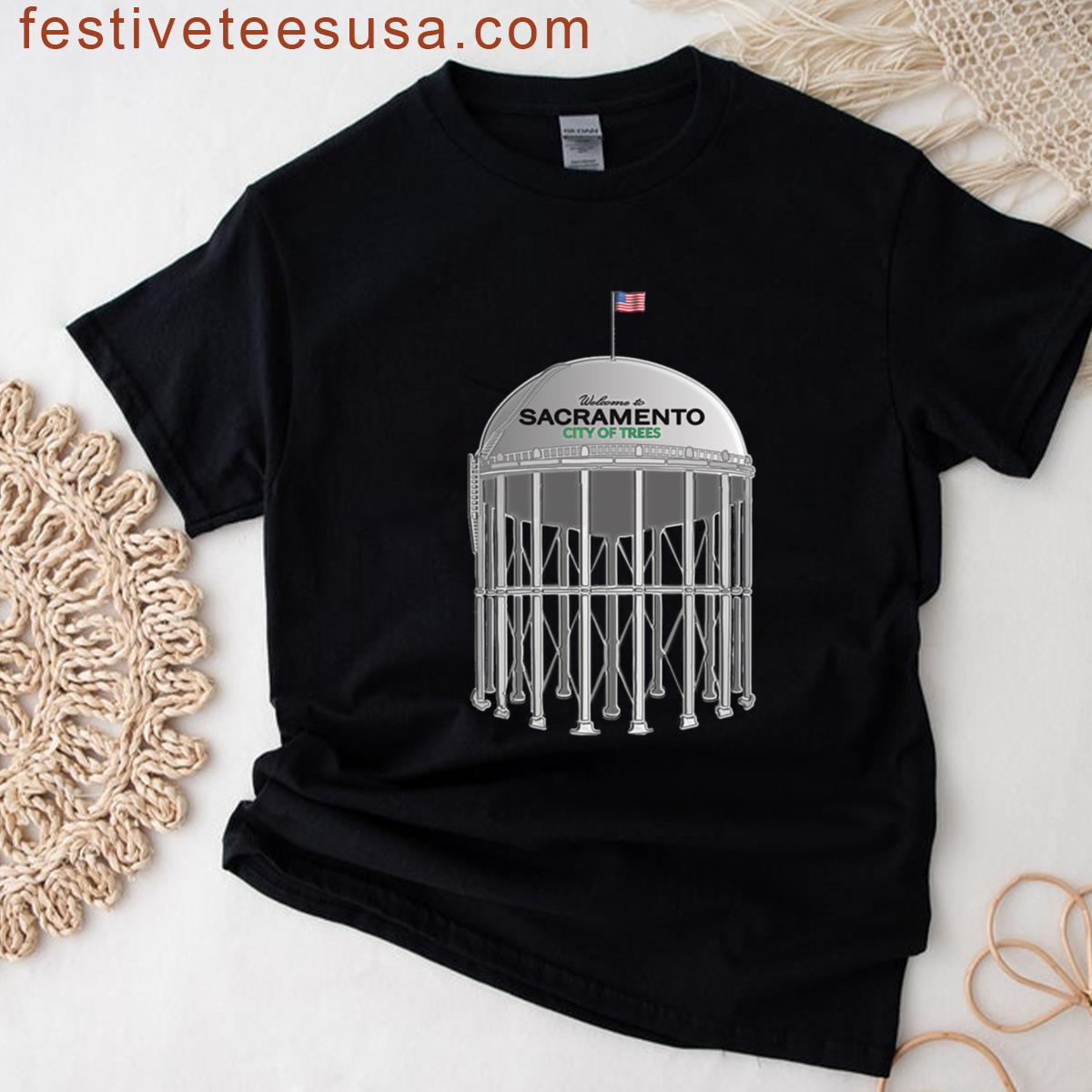 Copy Of Sacramento City Of Trees Tower Picaflor Clothing Oversized T-shirt