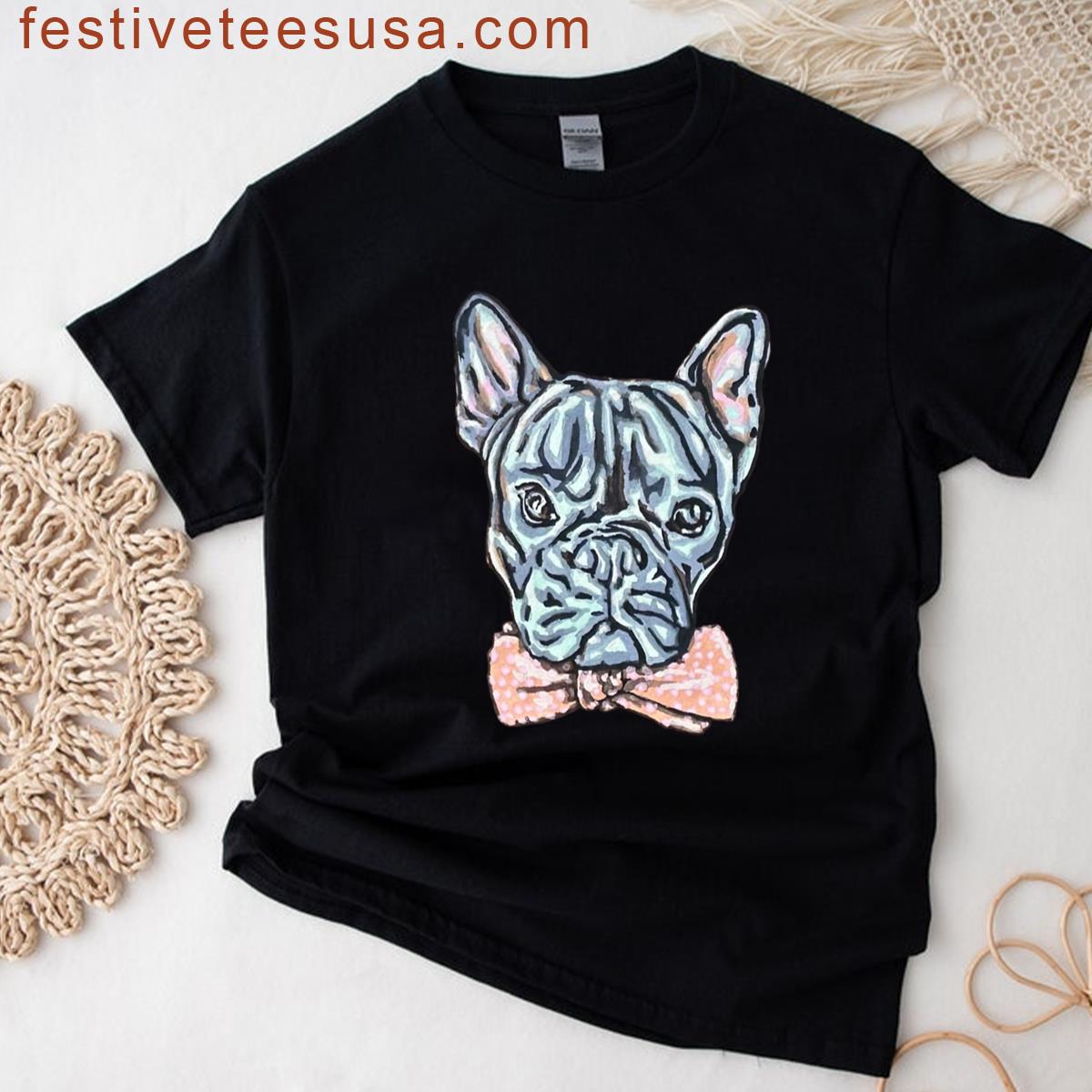 Frenchie With A Bow Tie T-shirt