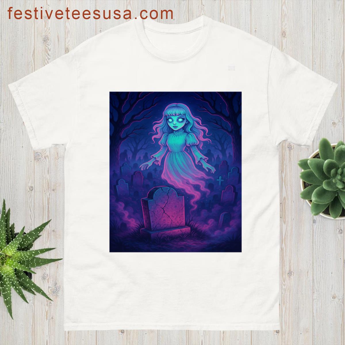 Ghost Girl In The Graveyard T-shirt