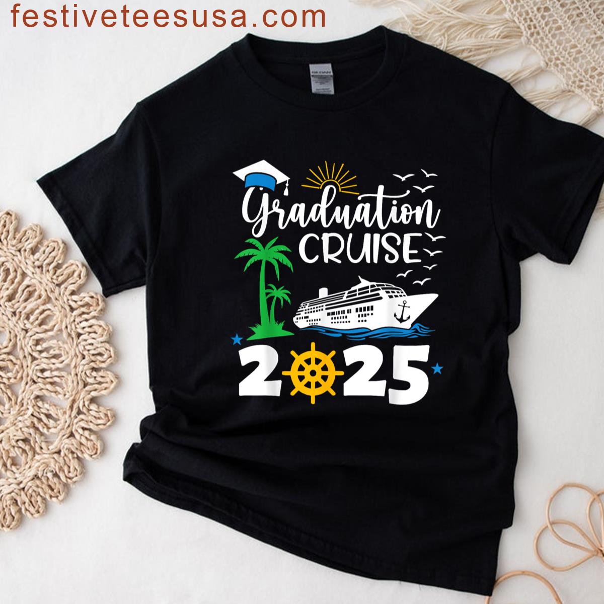 Graduation Cruise 2025 Graduate Hawaii Beach Summer Vacation T-shirt