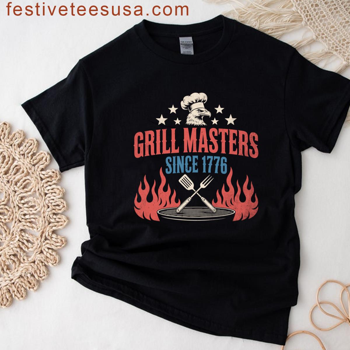 Grill Masters Since 1776 4th Of July Grilling Bbq Lover T-shirt