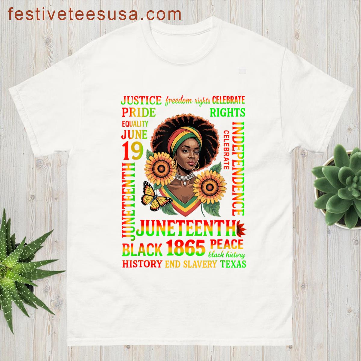 Juneteenth Celebrating Black Freedom 1865 Black Women T-shirt
