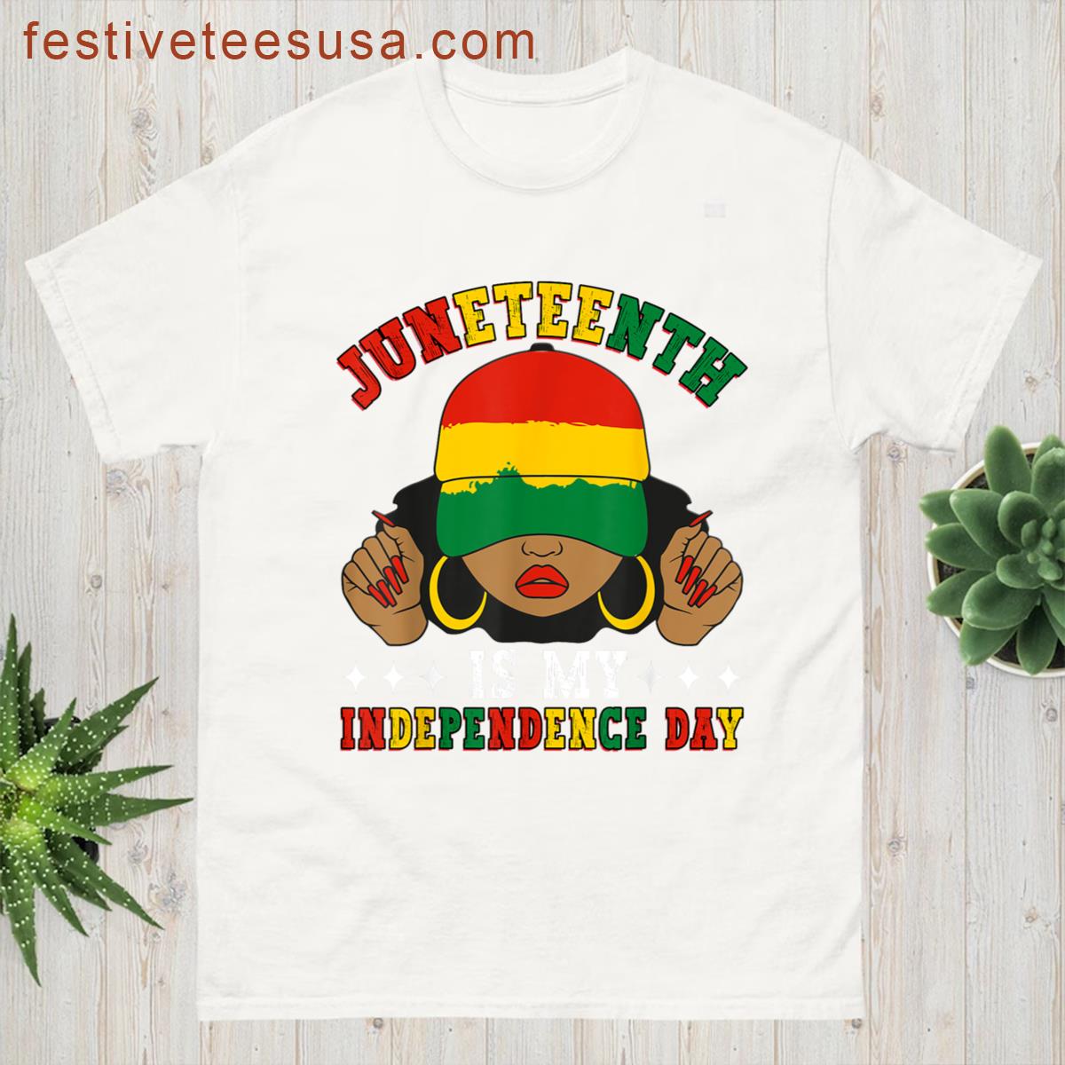 Juneteenth Is My Independence Day Juneteenth 1865 Black Girl T-shirt
