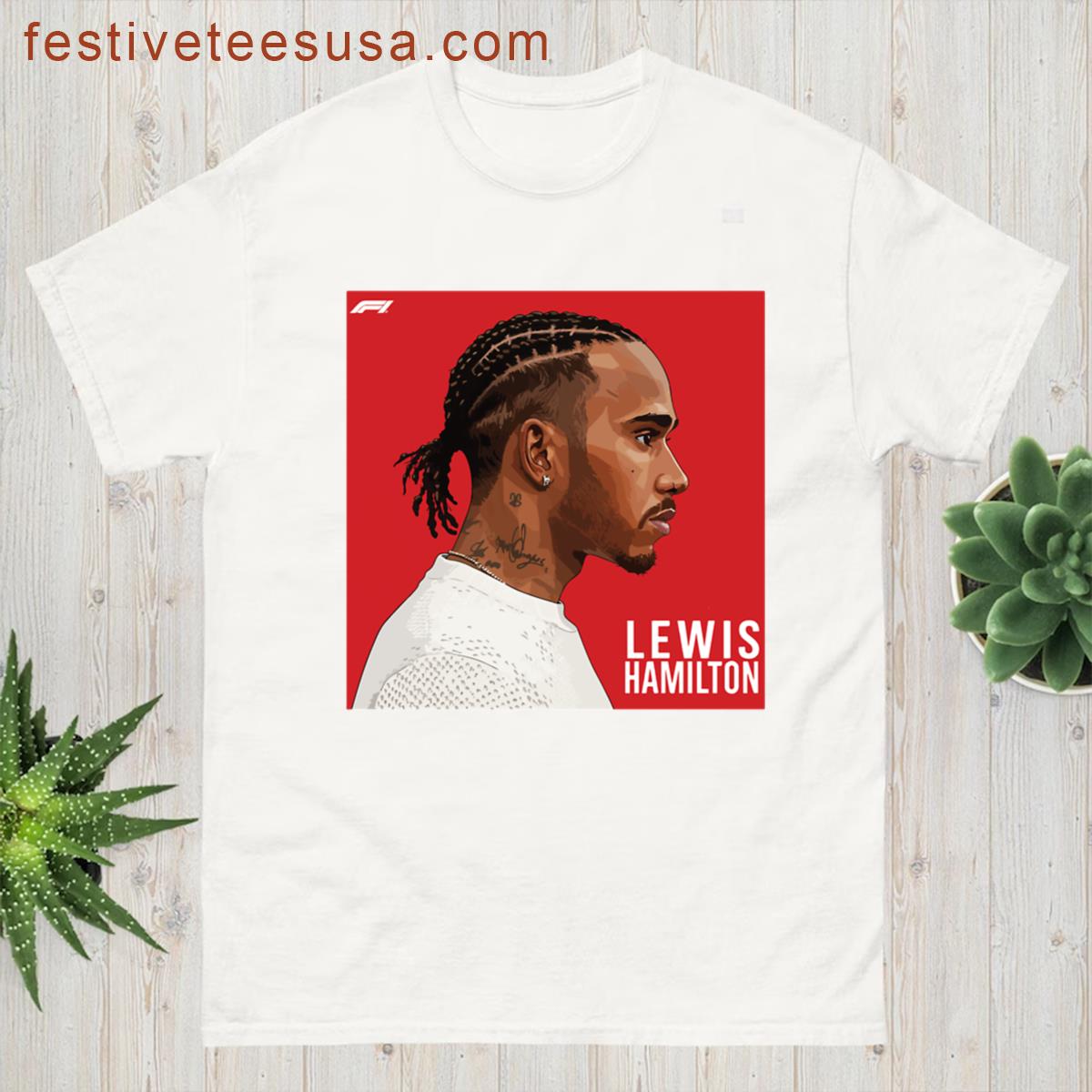 Lewis Hamilton F1 Champion Portrait T-shirt