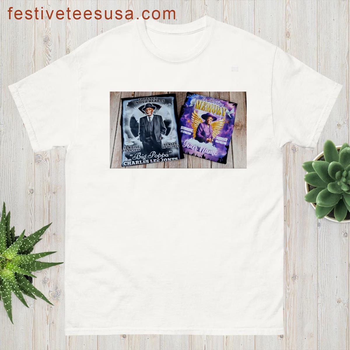 Memorial Personalized With Picture In Loving Memory Rest In Peace Memorial Gift T-shirt