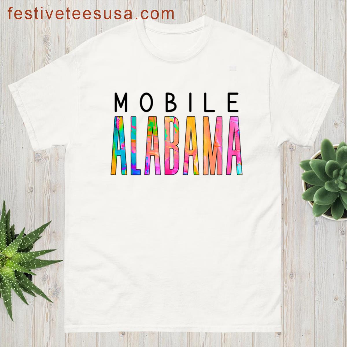 Mobile Alabama Pink Sunset T-shirt
