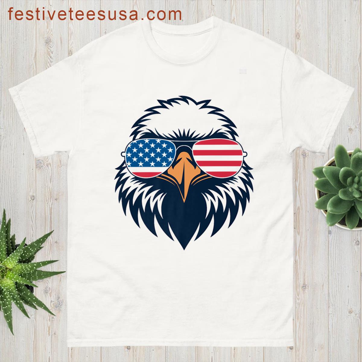 Patriotic Eagle American Flag 4th Of July Independence Day Premium T-shirt