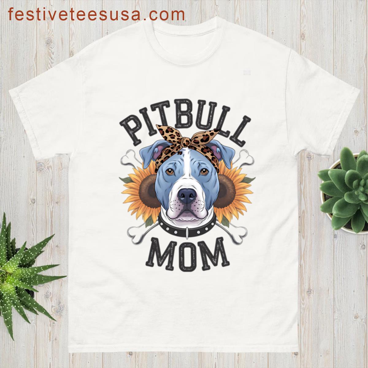 Pitbull Mom T-shirt