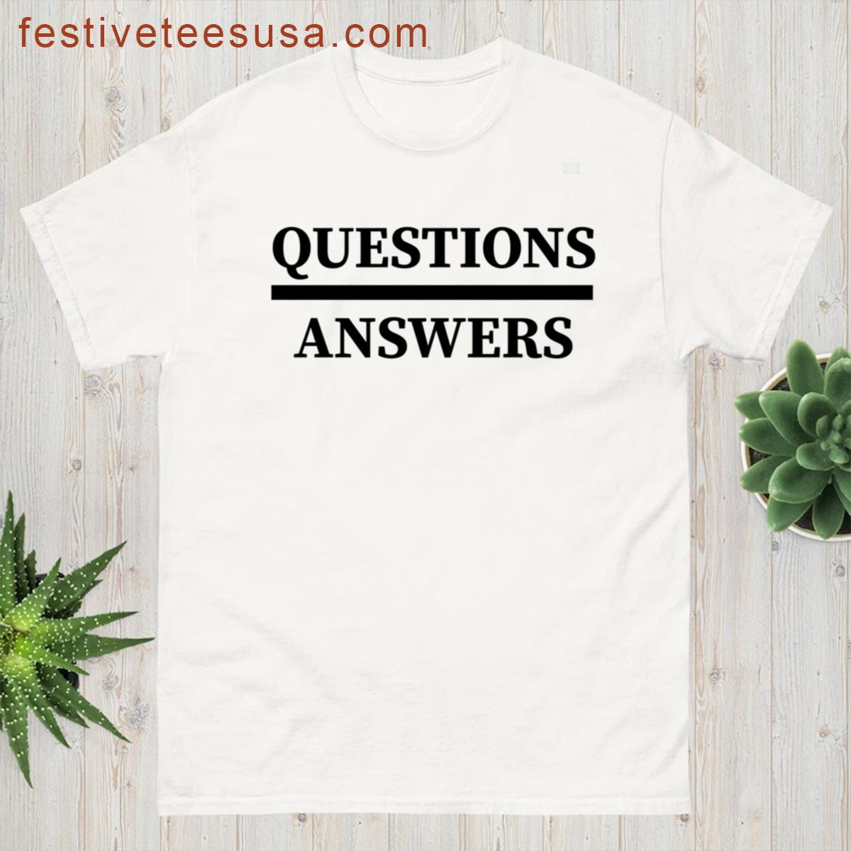 Questions And Answers For Help And Feedback T-shirt
