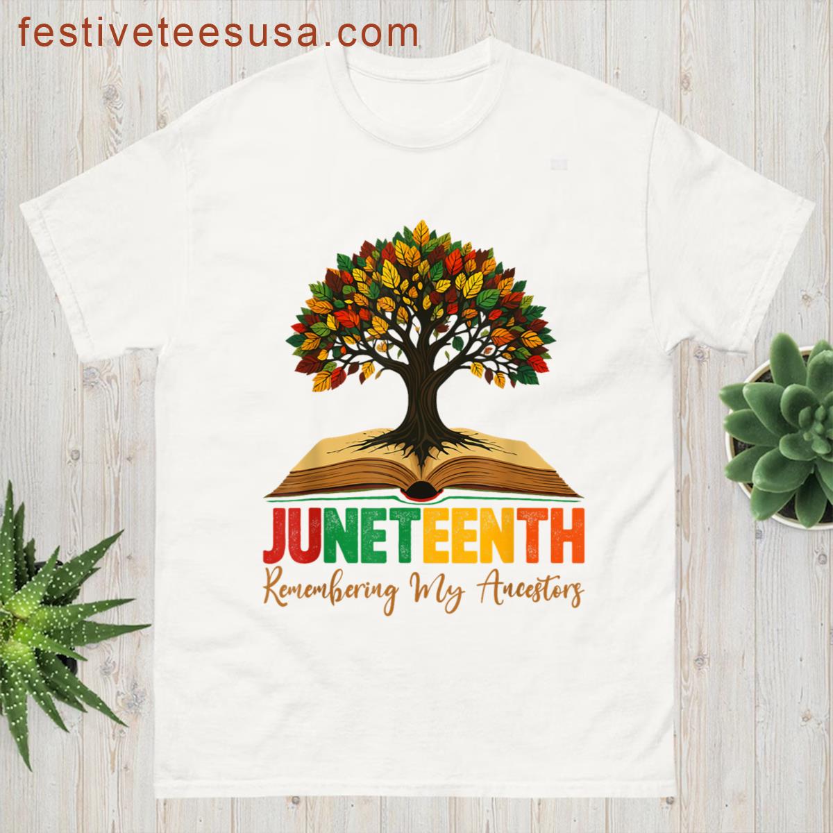 Remembering My Ancestors Juneteenth Cute Black Women Lovers T-shirt