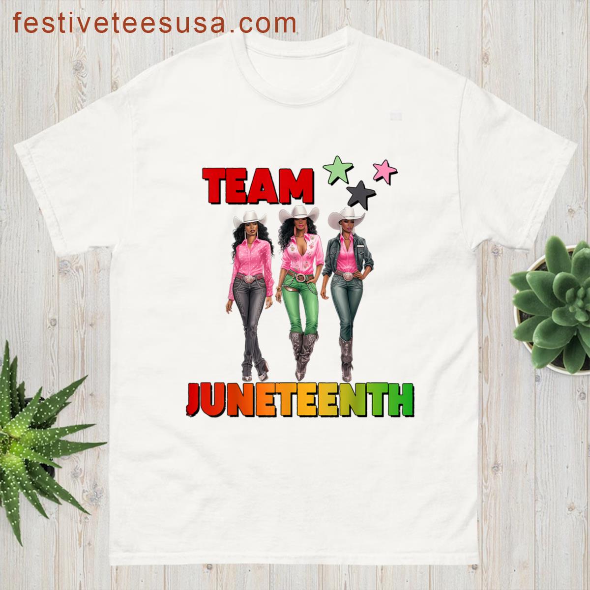 Team Juneteenth African American Cowgirls Melanin Cowgirl T-shirt