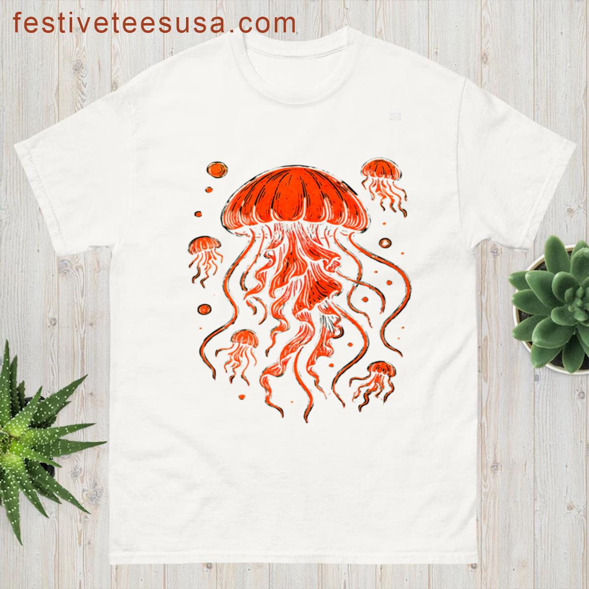 Vintage Jellyfish Funny Jellyfish Lover Retro Vintage T-shirt